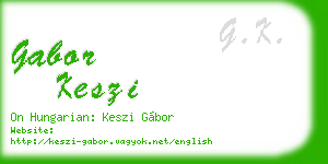 gabor keszi business card